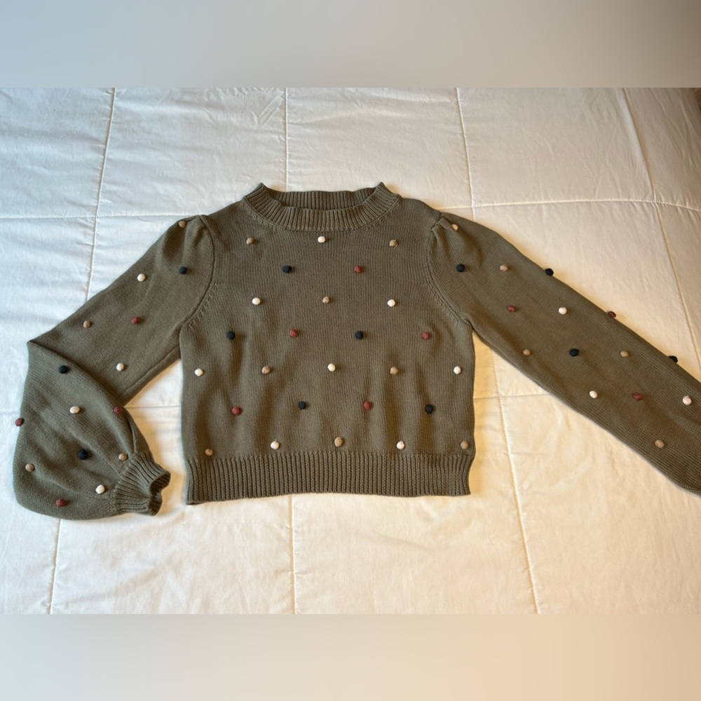 STORIA | Everest Polkadot Cropped Sweater | Size: M